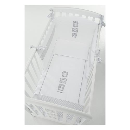Foppapedretti Piumone lettino set 3 pz BABYZOO Grigio 9900279144