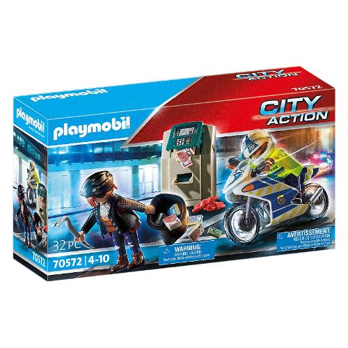 Playmobil Poliziotto in moto e ladro ( 32 pz ) CITY ACTION 4-10a 70572