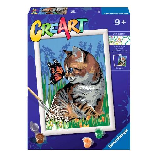 Ravensburger Set per dipingere Gattino e Farfalla CREART 28935