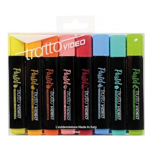 Fila Set evidenziatori TRATTO VIDEO Colori assortiti pastel 838000 Astuccio 8 pz