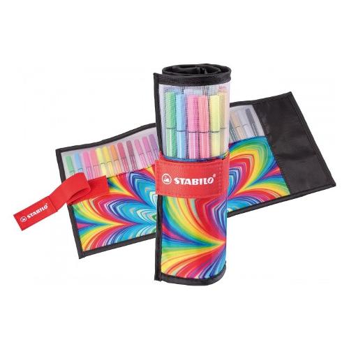 Stabilo Pennarelli disegno standard sezione esagonale 25 pz Fineliner in rollerset tessuto tratto Medio - 1,0 mm POINT 68 colori assortiti 6825 071 20