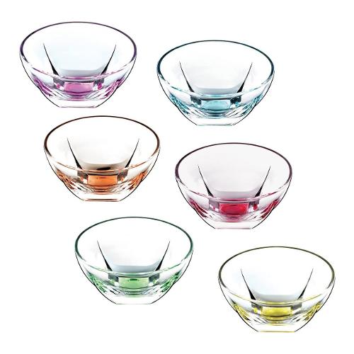 Rcr Set coppette Vetro cristallino 6 pz (13,5cm) FUSION Colori assortiti 260180