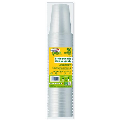 Dopla Bicchieri monouso BIO Trasparente 50pz 07770