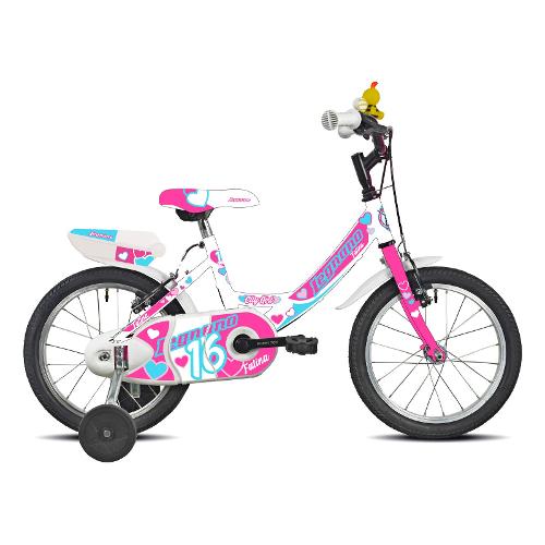 Legnano Mountain Bike ( 1 vel ) 16" FATINA Acciaio Bianco e Fucsia 22L671