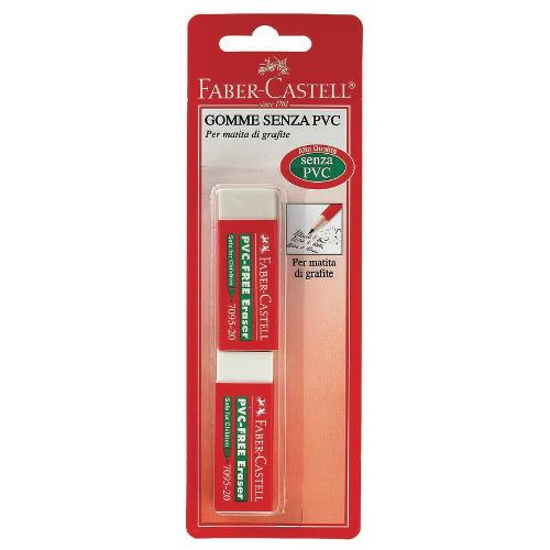 Faber Castell Gomme per matite grafite 2 pz 7095 Bianco 189524