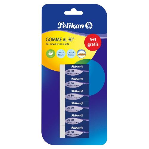 Pelikan Gomme per matite grafite 6 pz Al30 Bianco 24005678
