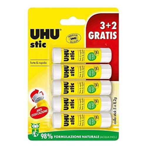 Uhu Bostik Colla stick 5 pz 8,2 gr Bianco D1301