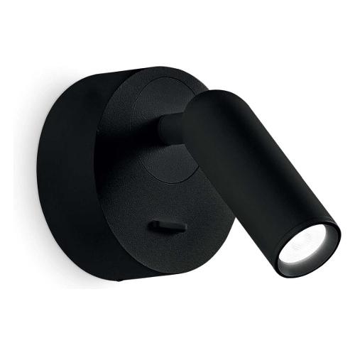 Ideal Lux Faretto spot BEAN ap round Nero (7x11x8,5cm) 260617 1 luce - LED - Max 3W