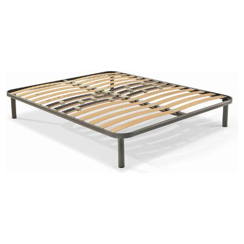 Living Design BASIC PLUS Rete fissa due piazze Grigio quarzo (160x190cm)