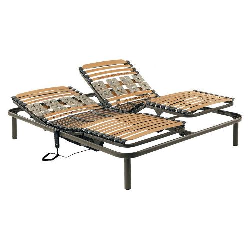 Living Design ORIZZONTE DELUXE Rete con movimento due piazze Grigio quarzo (160x190cm)