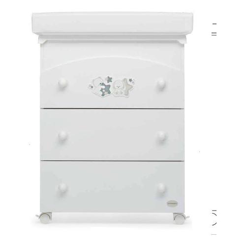 Foppapedretti Bagnetto fasciatoio 3 cassetti (69x47x89cm) PICCOLI AMICI Bianco 9900073610