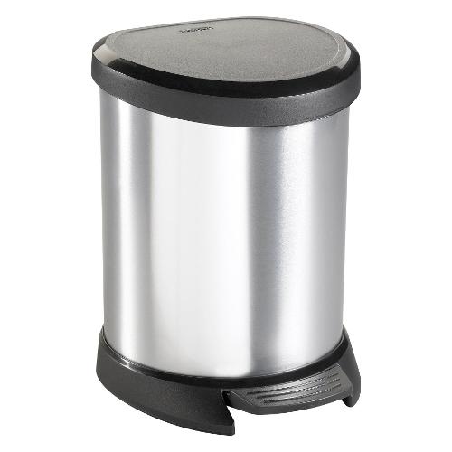 Curver Pattumiera cucina (5L) coperchio a pedale DECO BIN Silver K185376KI16KK
