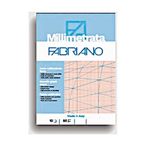 Fabriano Album disegno 10 fg collati su lato corto Liscio, Millimetrato 80 gr/mq (21x29,7cm) Bianco e Arancio 19100662