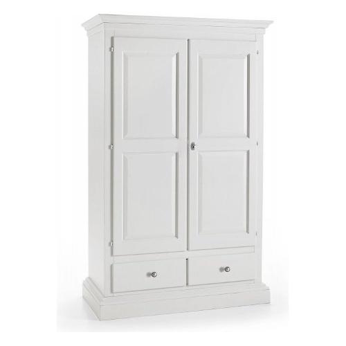 Zanini ELENA PLUS Armadio 2 Ante battenti, 2 Cassetti Laccato bianco (130cm)