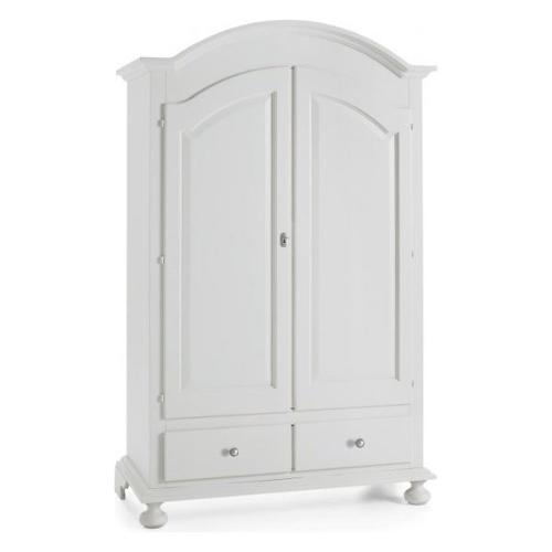 Zanini ELENA PLUS Armadio 2 Ante battenti, 2 Cassetti Laccato bianco (125cm)
