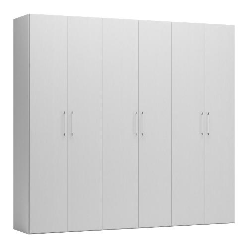 Felver BASIC Armadio 6 Ante battenti Frassino bianco (270cm) Mobile KIT