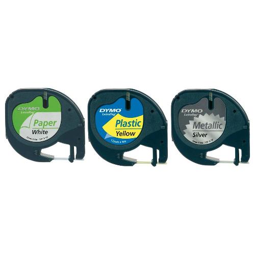 Dymo Set nastri etichettatrice 3 pz (12mm) 4 mt LETRATAG S0721800
