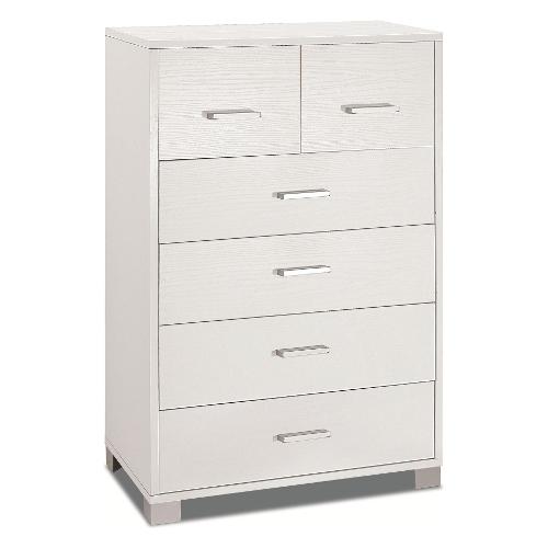 Sarmog QUADRANTE 772 Cassettiera 6 Cassetti Bianco fiammato (70cm)