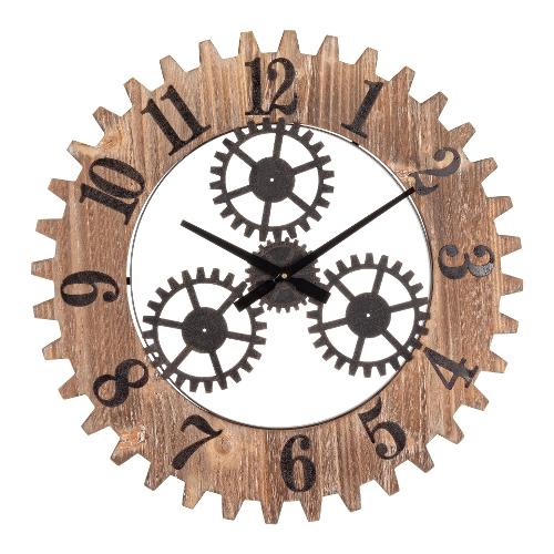 Yes Everyday Orologio da parete (4x60cm) Q38 TICKING Nero e Legno 0181814