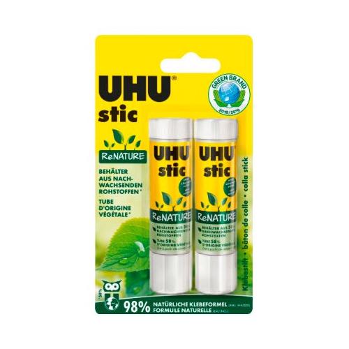 Uhu Bostik Colla stick RENATURE Bianco 2 pz 21 gr 34439