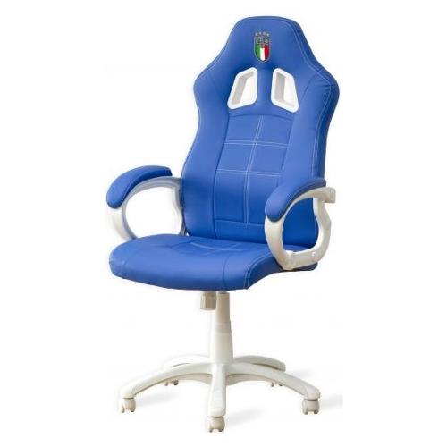 Qubick Sedia gaming Figc Italia Chair Blue e White ACMU0049