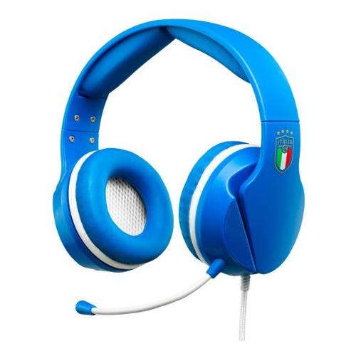 Qubick Cuffie gaming MULTIPIATTAFORMA Figc Italia Blue e White ACMU0045