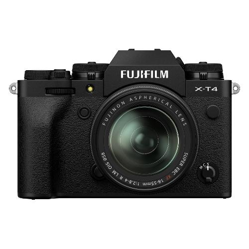 Fujifilm Fotocamera mirrorless 26Mpx X T4 Kit XF 18 55mm F2.8 4 R LM OIS Black 1012747
