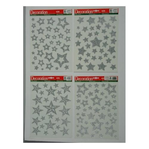 Tabor Vetrofania Natale Stelle (28x22cm) Assortito 415150