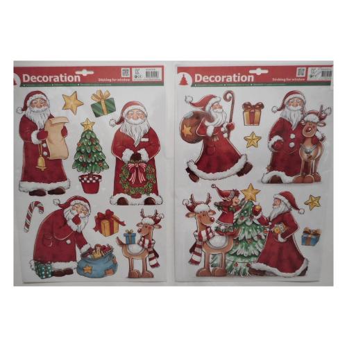 Tabor Vetrofania Babbo Natale assortito (41x29 cm) 416294