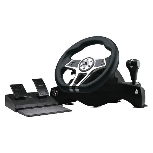 Volante e pedaliera simulatore guida PLAYSTATION 4 Hurricane+ Wheel Ps4  Black 90428