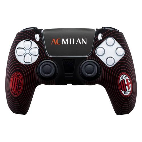 Qubick Cover gamepad PLAYSTATION 5 Ac Milan + Sticker Red e Black ACP50011