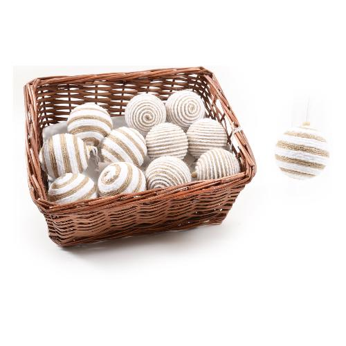 Mercury Pallina albero Natale (1pz-8cm) Tessuto Assortito 71078