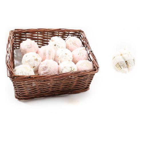 Mercury Pallina albero Natale (1pz-8cm) Tessuto Assortito 71047