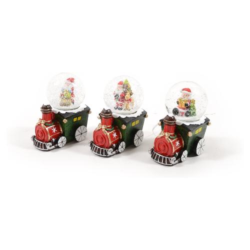 Mercury Palla neve con locomotiva Babbo Natale colore assortito (9x6x11 cm) 76905