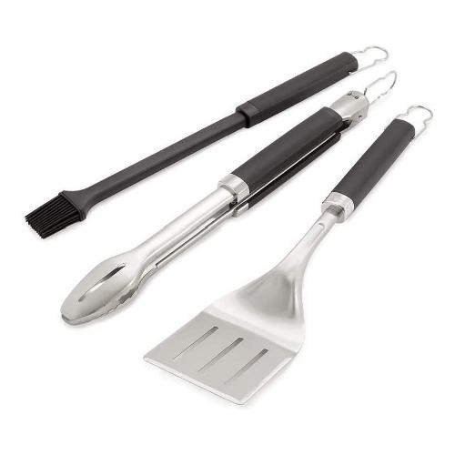 Weber Set attrezzi barbecue Precision 3 pezzi Inox e Nero 6764