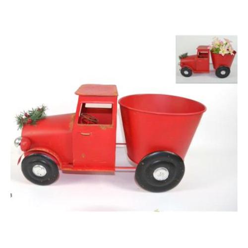 Due Esse Christmas Camioncino Natalizio in metallo con cesto (38x17x20 cm) MN00O723