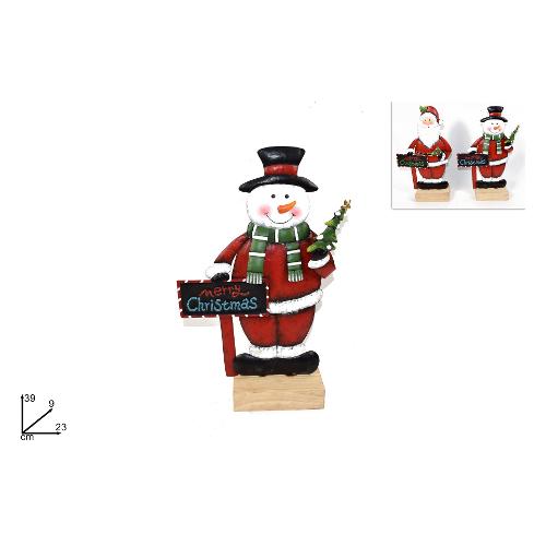 Due Esse Christmas Babbo o Pupazzo con Lavagnetta colore assortito (23x9x39 cm) XNA17003481