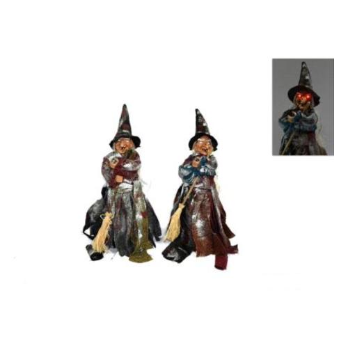 Calza befana presepe con suoni e luci 24x42 cm