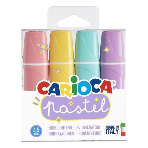 Carioca Set evidenziatori punta scalpello 4 pz Memolight Colori assortiti pastel 43167