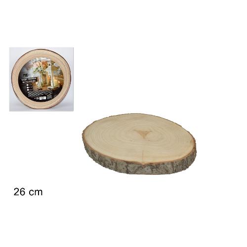 Due Esse Christmas Decoro Base Tronco Legno Natural (34 cm) XNA19007421