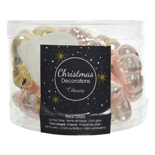 Kaemingk Set addobbi albero di natale (12 pz) Sfera Mix Pink 015031