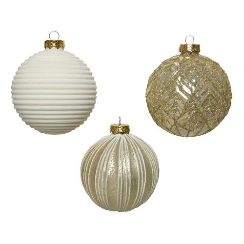 Kaemingk Pallina albero Natale (1pz-10cm) Vetro Pearl Assortito 062551