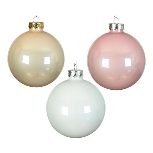 Kaemingk Set palline albero di natale (20 pz) (6cm) Vetro Soft pink 142227