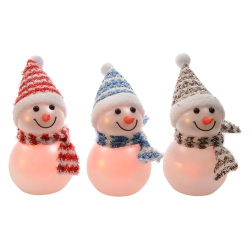 Kaemingk Decoro Pupazzo di Neve con Luce Assortito (5,5x11 cm) 482628