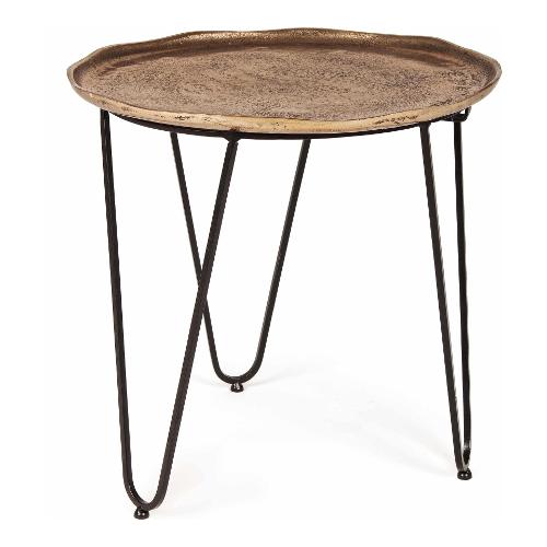 Bizzotto Homemotion AMIRA X73 Tavolino Alluminio (45cm)
