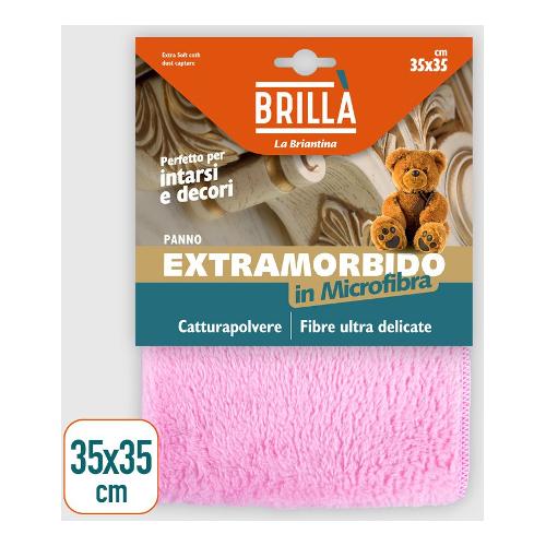 Panno multiuso 35 x 35 cm Extramorbido Catturapolvere BRILLÀ assortito  04379A