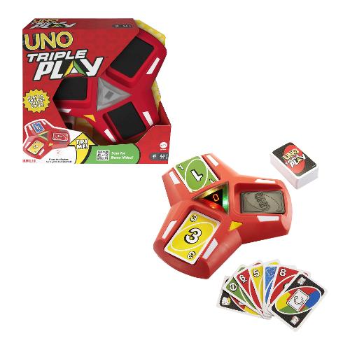 Mattel Carte gioco Triple Play UNO HCC21