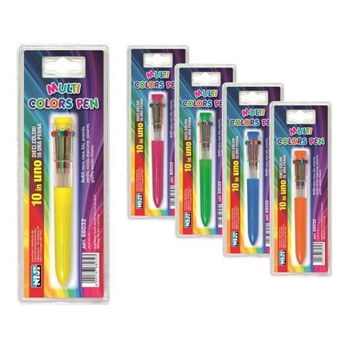 Niji Penna sfera multicolore scatto 10 Multicolours Pen Colori assortiti 68032