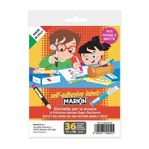 Etichette adesive MARKIN Per Penne e Matite Colori assortiti X12064PERS