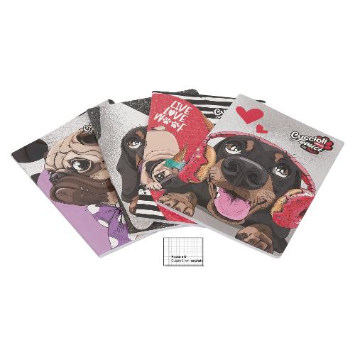 Giochi Preziosi Quaderno quadretti 5 mm con margine (Q) A4 CUCCIOLI assortito CU911000